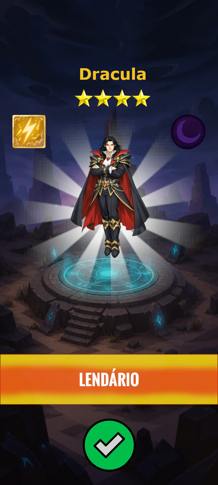Tela de personagem do Soulbind Elemental